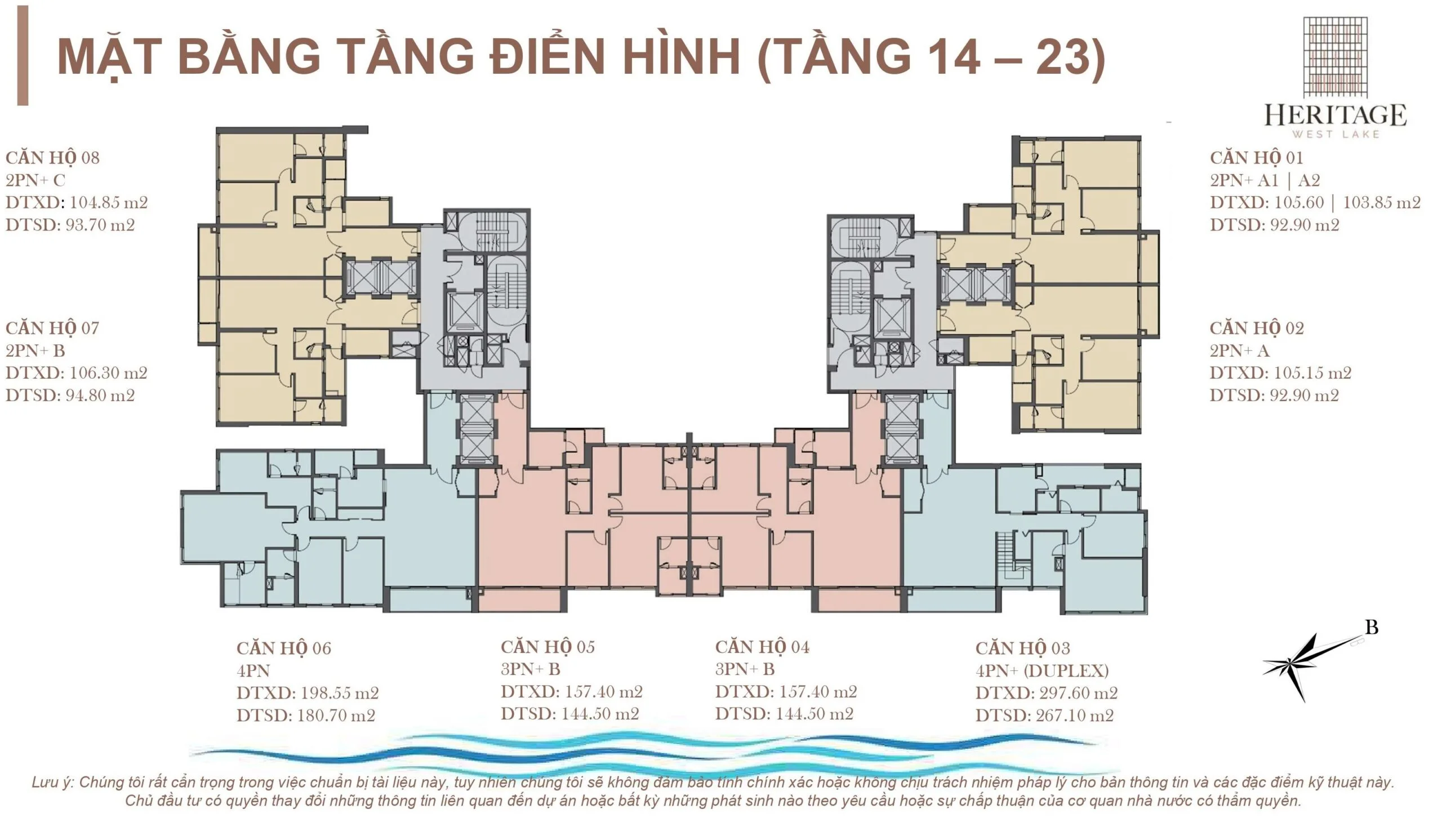 Quy hoạch dự án Heritage West Lake - Mặt bằng