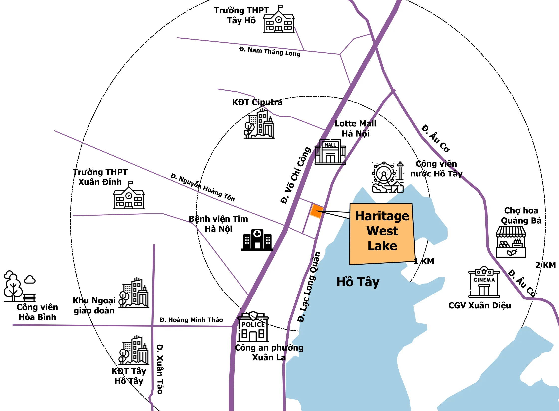 Có nên mua chung cư Heritage West Lake - Vị trí giao thông thuận tiện
