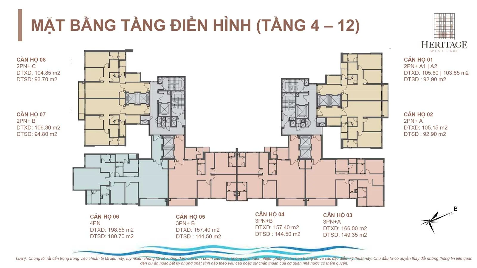 Quy hoạch dự án Heritage West Lake - Mặt bằng